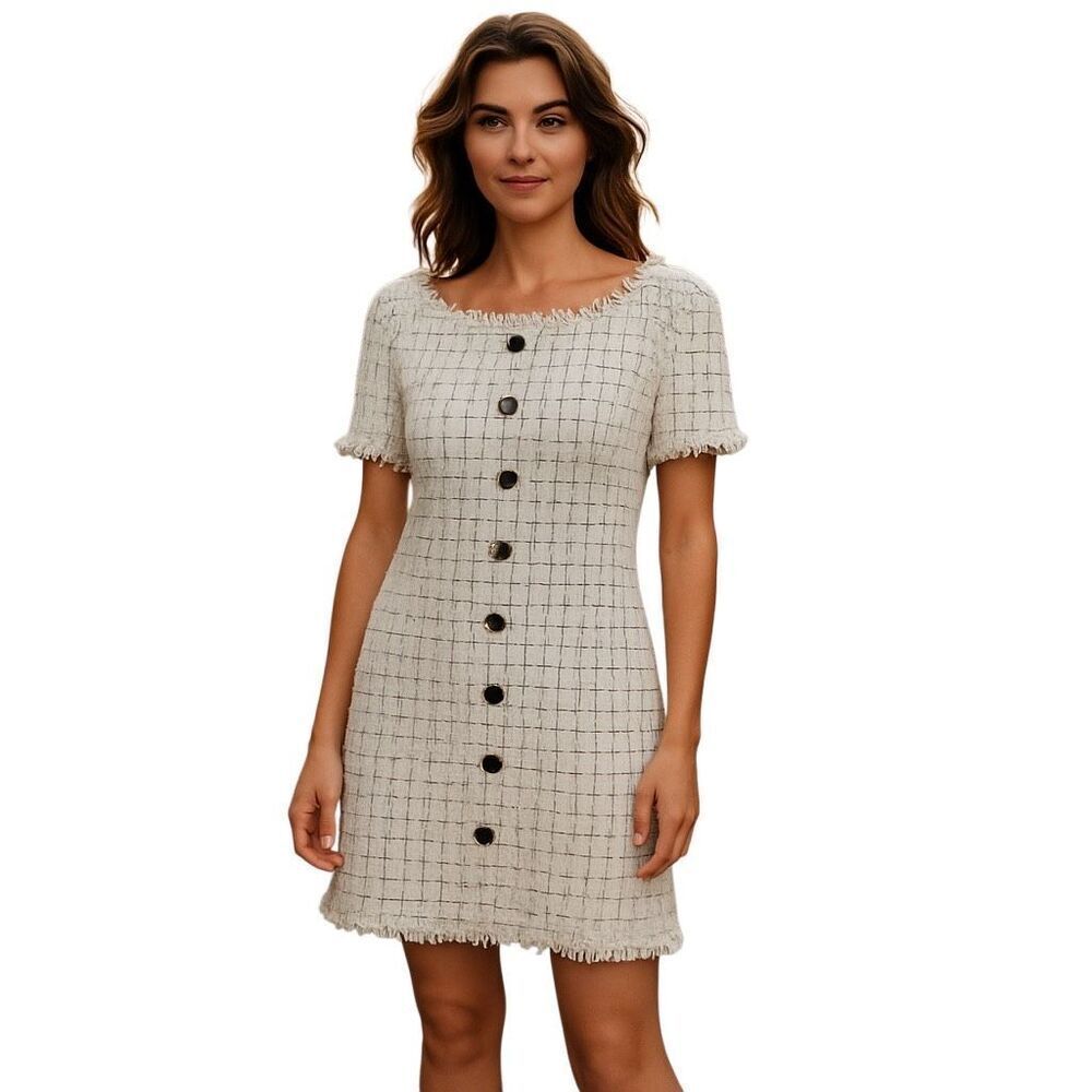 Vintage Tweed Mini Dress M